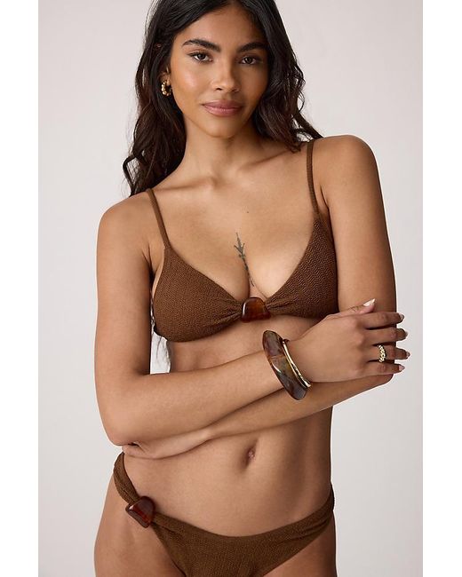 Rhythm Brown Tidewave High-Leg Bikini Bottoms