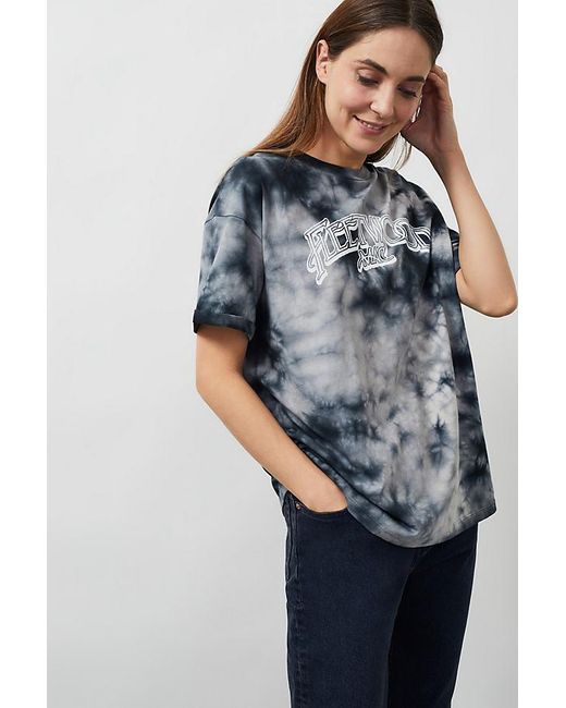 Anthropologie Blue Fleetwood Mac Tie-dye T-shirt