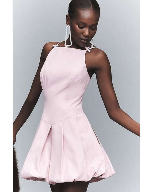 Astr White Tionna Bubble Mini Dress