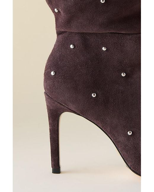 Vicenza Black Stud Scrunch Boots