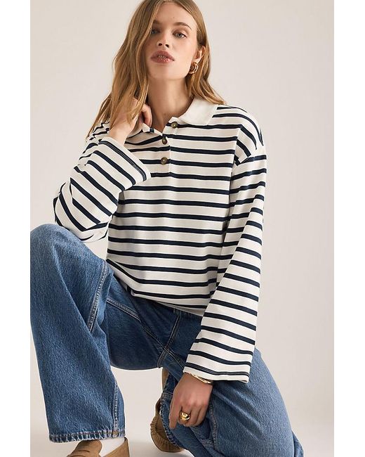 SELECTED Multicolor Wada Stripe Rugby Top