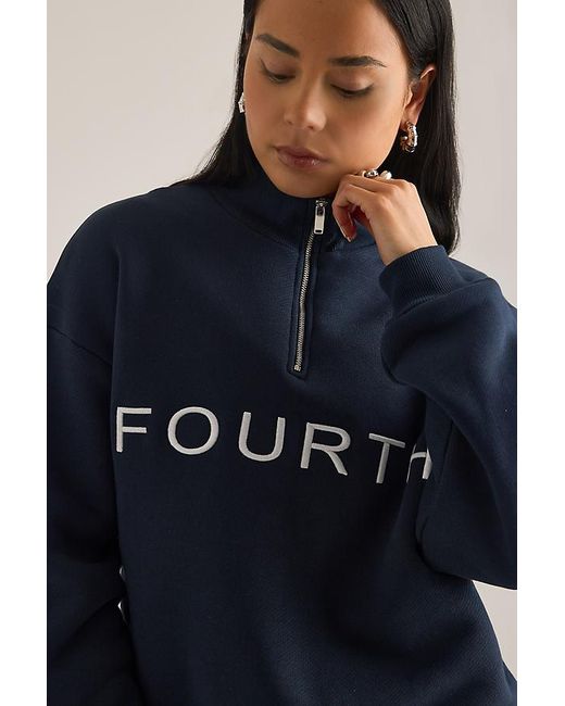 4th & Reckless Blue Laurel Half-Zip Sweatshirt