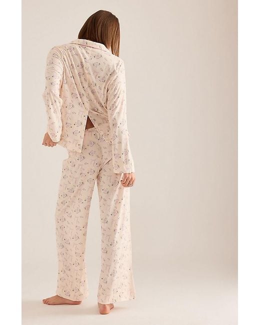 Wild Lovers Natural Celeste Floral Bow Pyjama Shirt