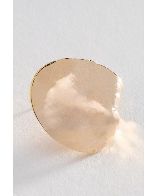 Anthropologie Natural Hammered Metal Statement Stud Earrings