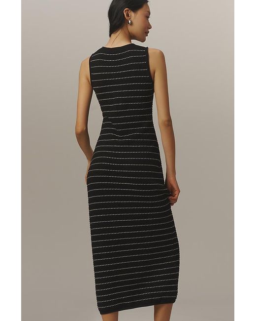 Varley Black Beesley Knit Midi Dress