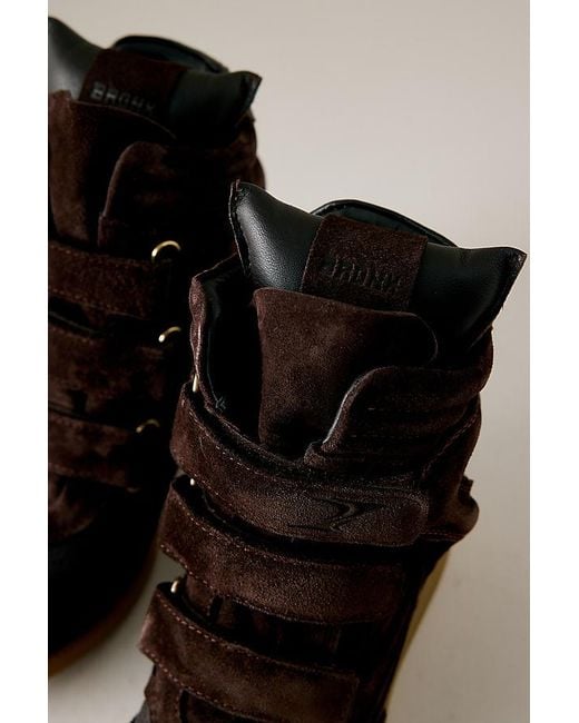 Bronx Black Jaeyy Suede Wedge Trainers