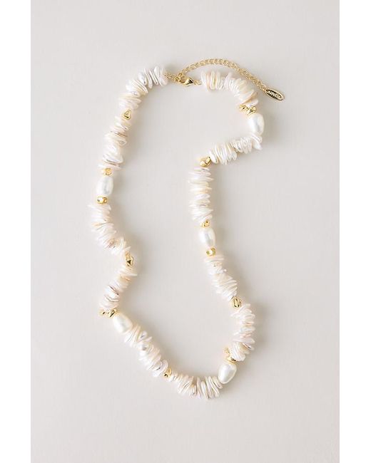 By Anthropologie Natural Pearl & Shell Necklace