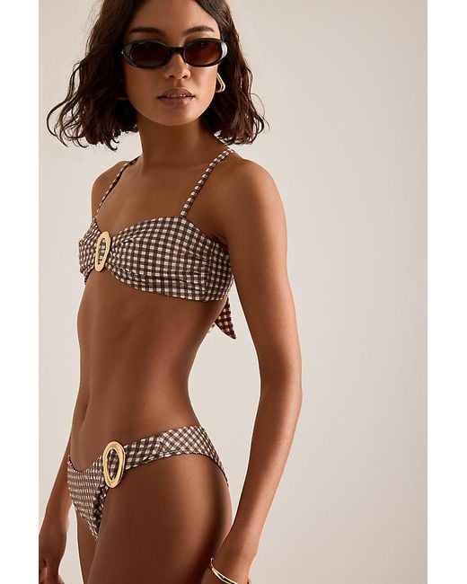 Away That Day Brown Cabo Verde Bikini Top