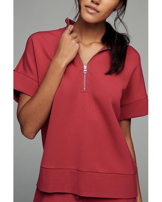 Varley Red Short-Sleeve Ritchie Sweatshirt