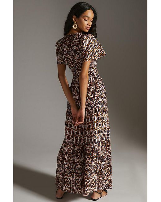 Anthropologie Somerset Maxi Dress in Brown | Lyst UK