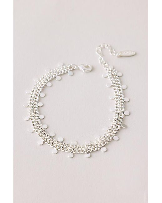 By Anthropologie Metallic Ibiza Disc Multi-Layer Bracelet