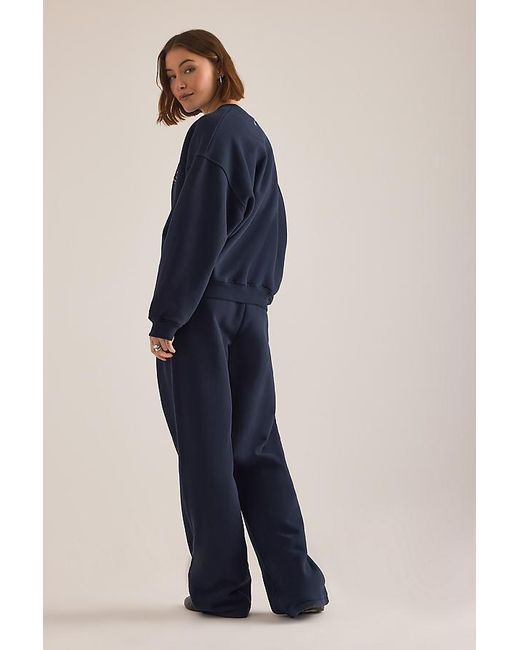 4th & Reckless Blue Fergie Pintuck Wide-Leg Joggers