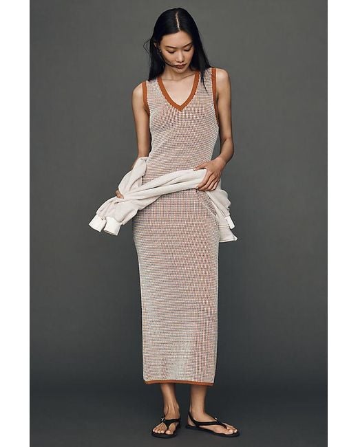 Varley Black Albane Sleeveless Cotton Midi Dress