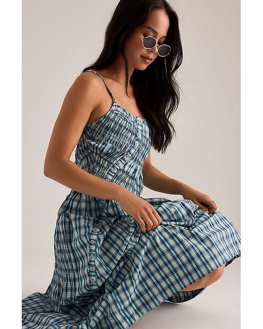 Damson Madder Blue Lyra Midi Dress