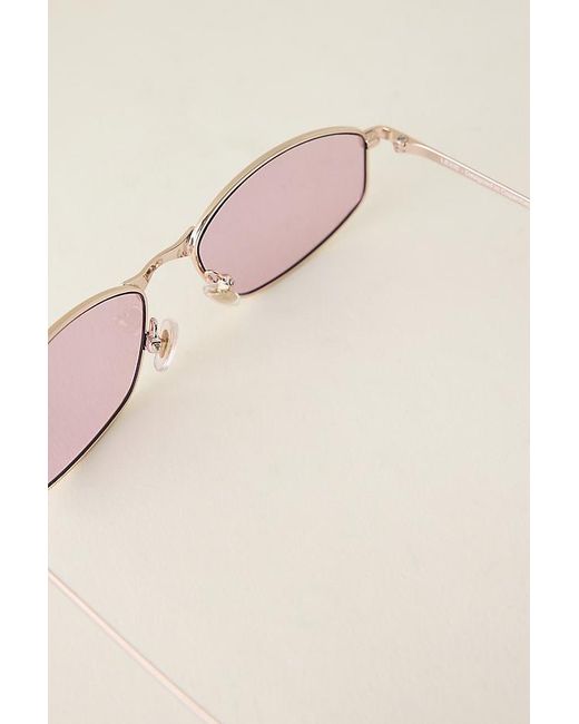 Messyweekend Natural Lexie Slim Metal Sunglasses