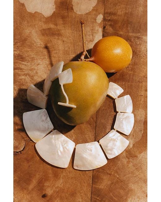 By Anthropologie White Rawbar Pearl Statement Necklace