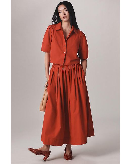 Maeve Red Pull-On Circle Skirt