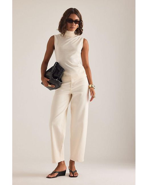 SELECTED Natural Thea Sleeveless Roll-Neck Wool Top