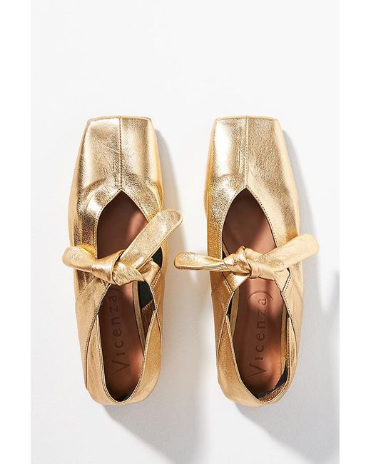 Vicenza Natural Bow Mary Jane Flats