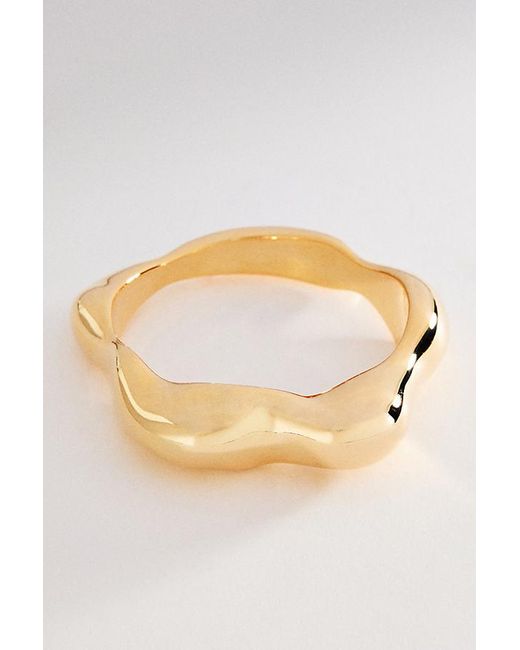 By Anthropologie Metallic Scalloped Hinge Bangle Bracelet