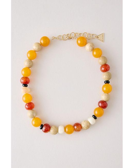 Anthropologie Brown Mixed Bead Bracelet