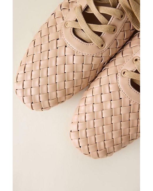 JW PEI Natural Kayla Weave Strap Flats