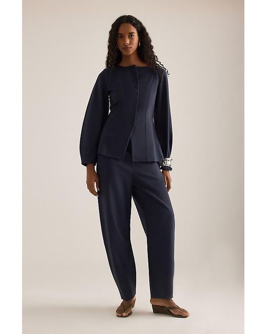 ALIGNE Blue Markus Ponte Barrel Trousers