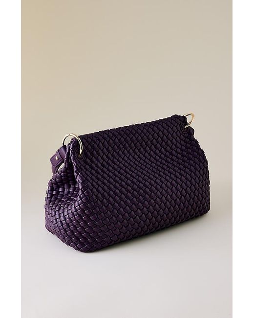 Melie Bianco Blue Woven Shoulder Bag