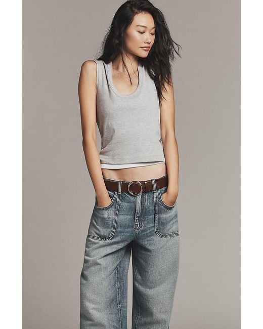Pilcro Blue The Jenna Mid-Rise Relaxed Jeans By