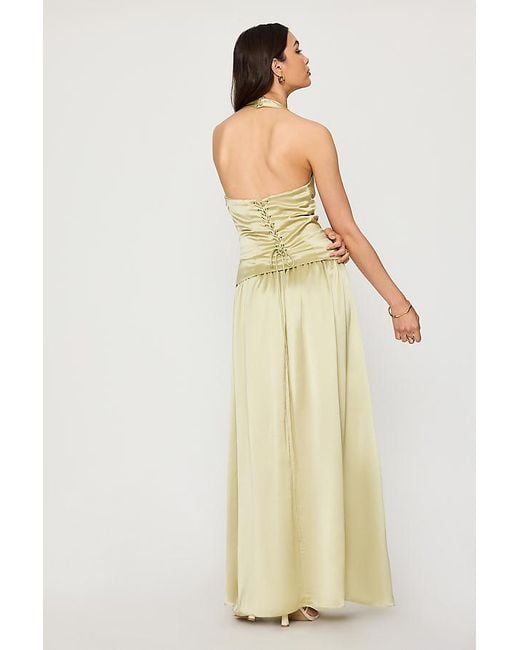 Mare Mare Green Sloane Halter Maxi Dress