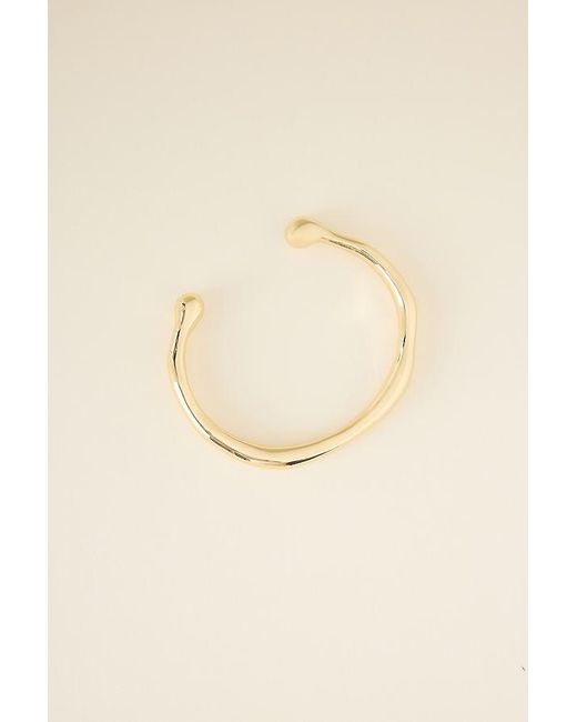 By Anthropologie Natural Hammered Cuff Bracelet