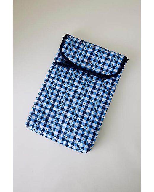 Damson Madder Blue Quilted Bow Laptop Bag