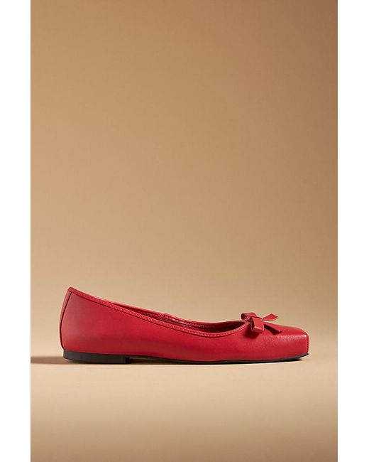 Maeve Red Square-Toe Ballet Flats