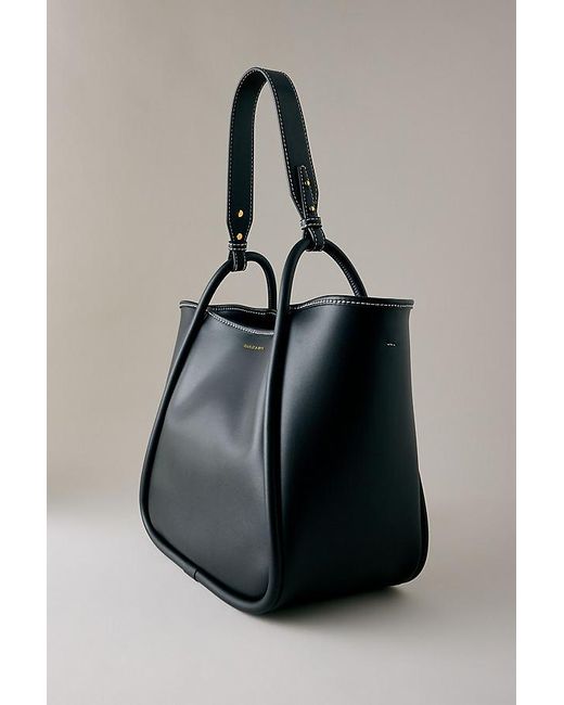 Charles & Keith Black Tubular Slouchy Tote Bag