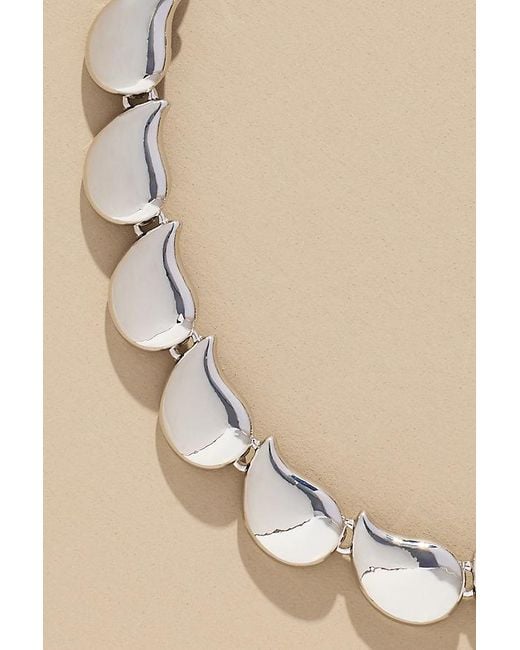By Anthropologie Natural Sculptural Bean Collar Necklace