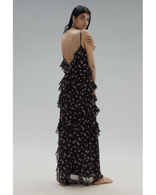 AFRM Multicolor Ilaria Sweetheart Ruched Mesh Maxi Dress
