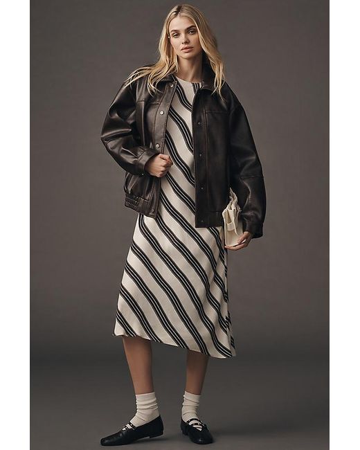 Pilcro Green Oversized Washed Faux Leather Jacket