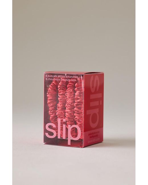 Slip Red Skinny Silk Scrunchies