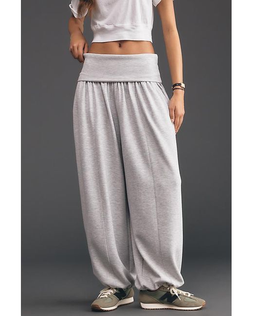 Daily Practice Gray Foldover Balloon Trousers