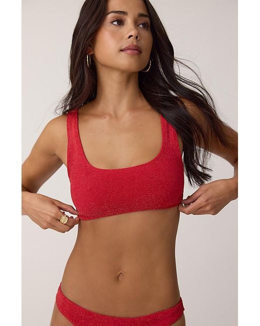 Bondeye Red Malibu Crop Bikini Top