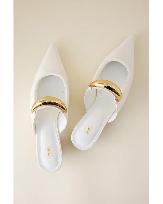 JW PEI Natural Helena Pierced Mule Heels