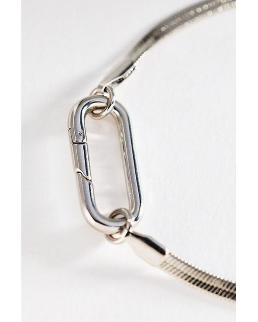 By Anthropologie White Water-Resistant Herringbone Bracelet