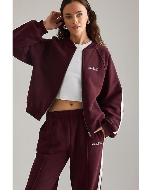 4th & Reckless Red Anna Maria Zip Bomber Jacket