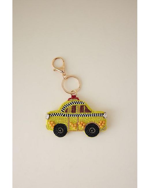 By Anthropologie Red City Collection Beaded Bag Charm