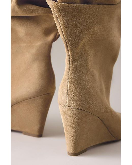 Silent D Green Kiki Peep-Toe Tall Boots