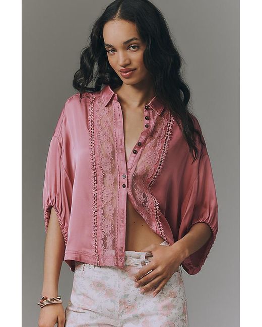 Pilcro Multicolor Quincy Lace Blouse By