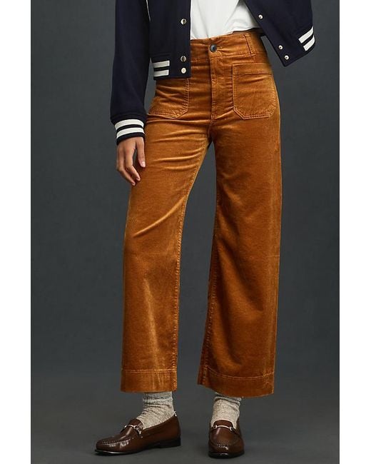 Maeve Black The Colette Cropped Wide-Leg Trousers By Corduroy Edition