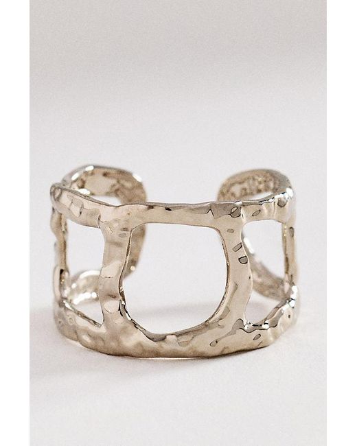 By Anthropologie Natural Textured Statement Ring