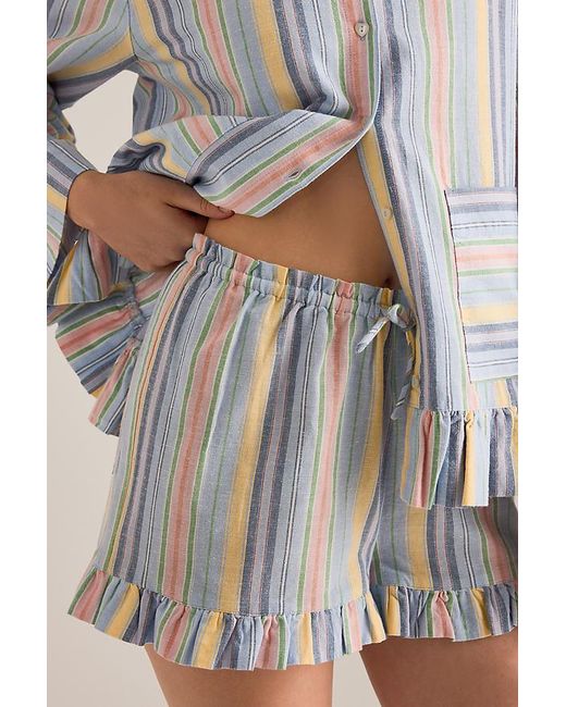Damson Madder Gray Florie Frill Shorts