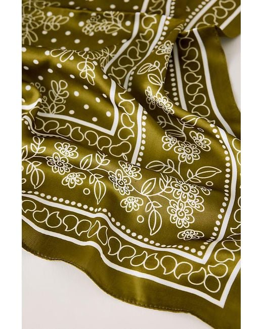 By Anthropologie Gray Floral Bandana Headscarf